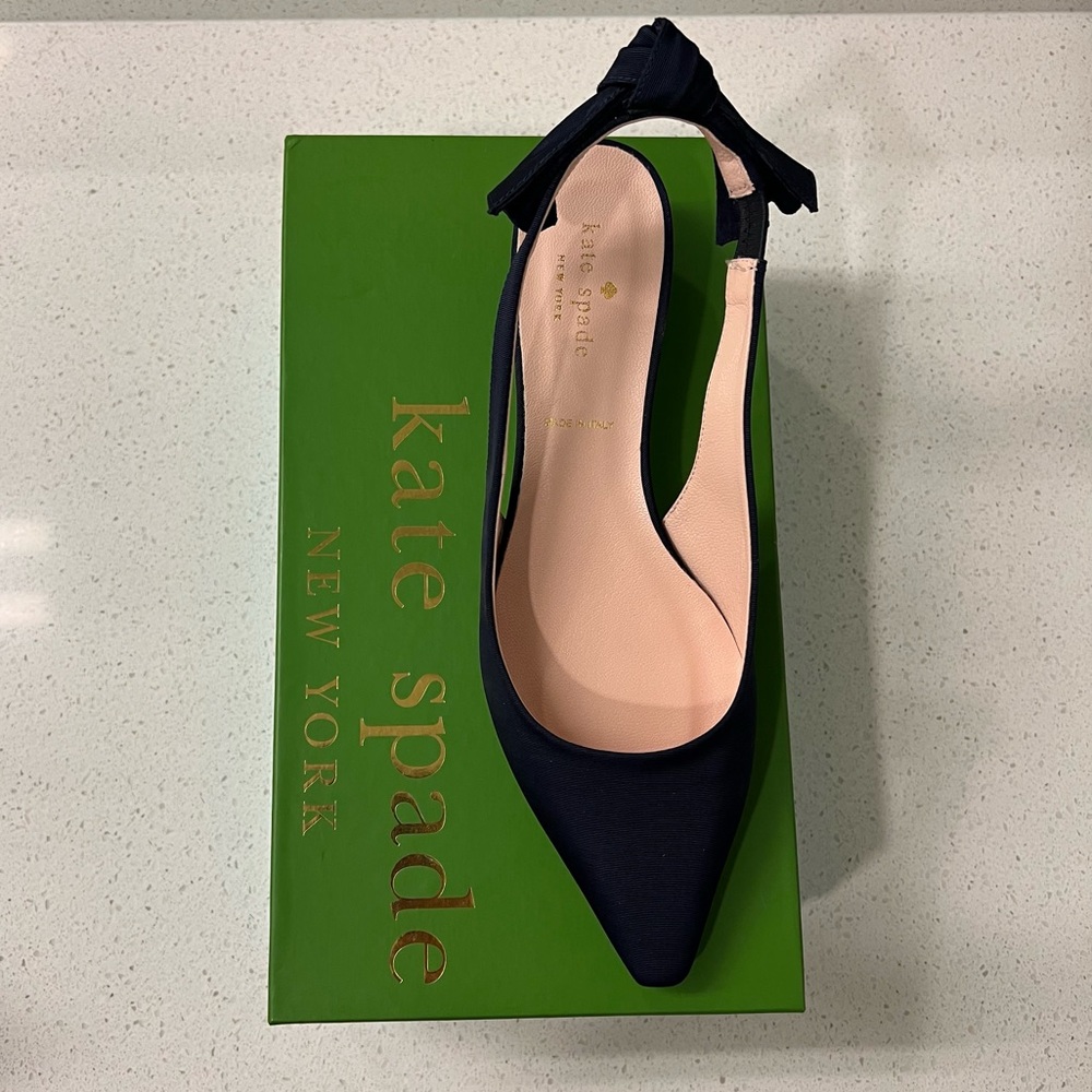 Kate Spade | NWT Lucia Navy Slingback Flat